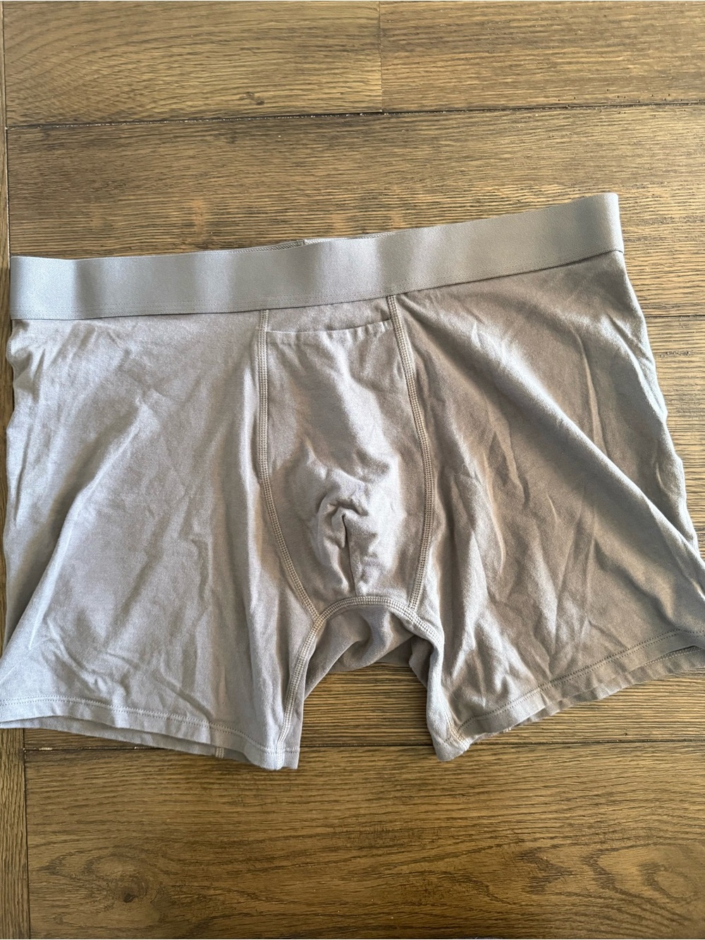 Quince Men’s Organic Cotton Boxer Briefs Gray Large NWOT